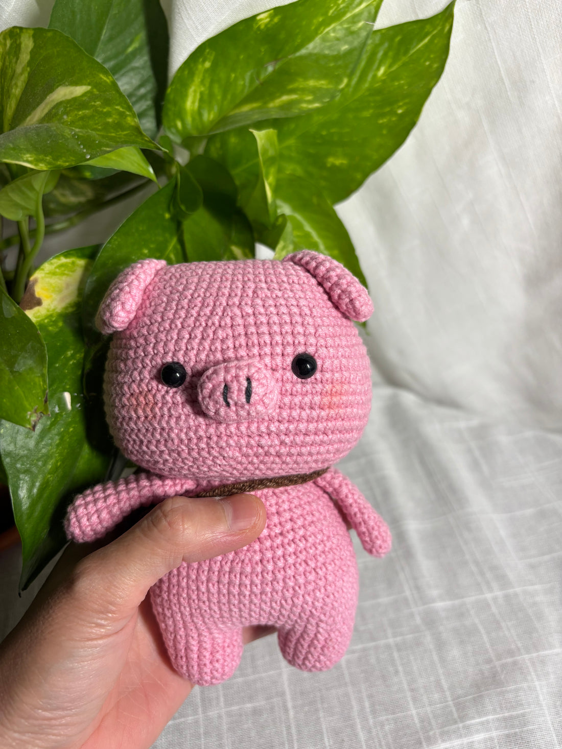 Piglet amigurumi with bag — Photo 2
