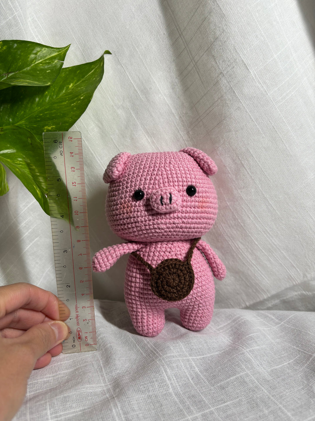Piglet amigurumi with bag — Photo 3