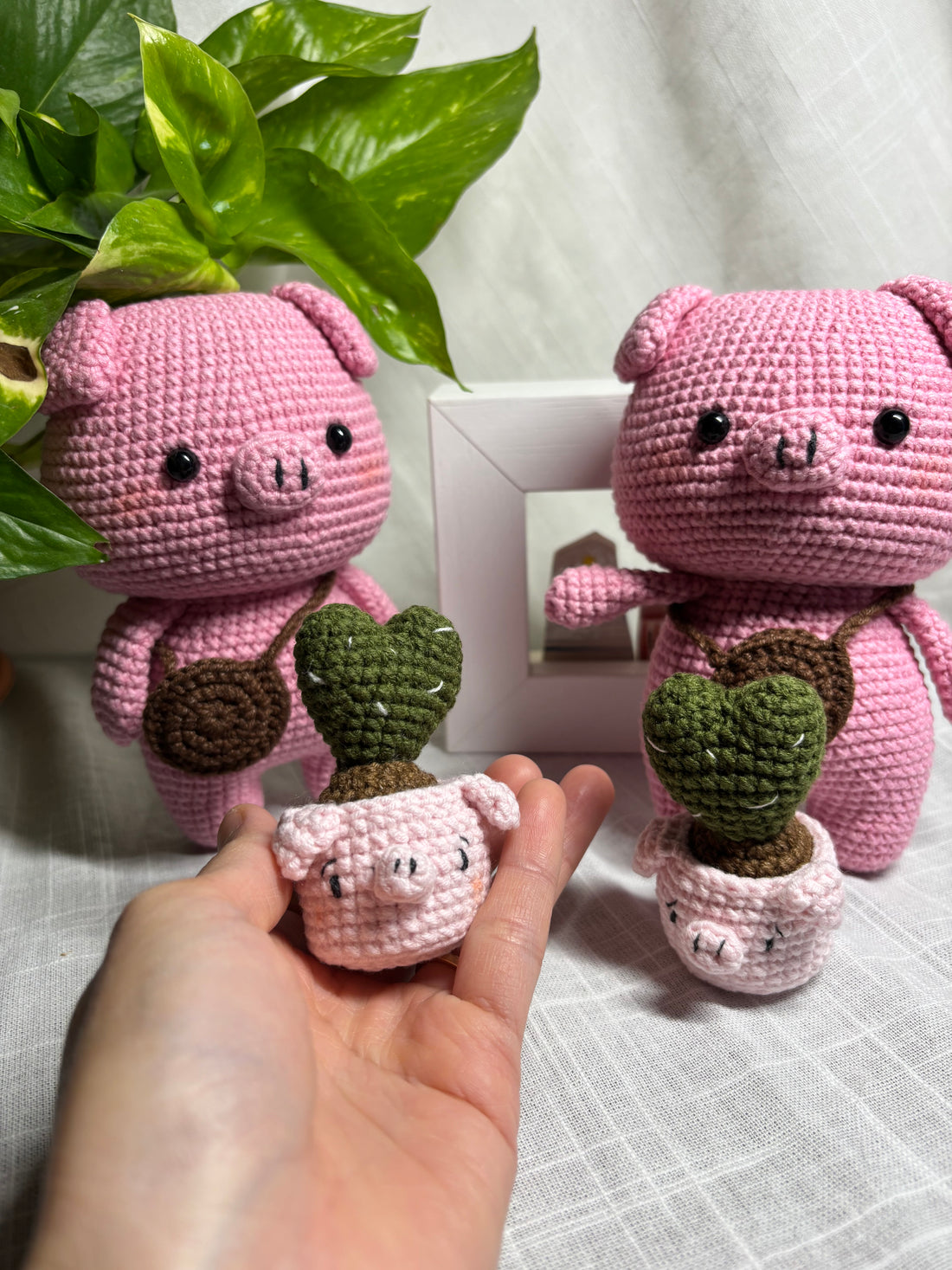 Set amigurumi maialini e piantine — Photo 2
